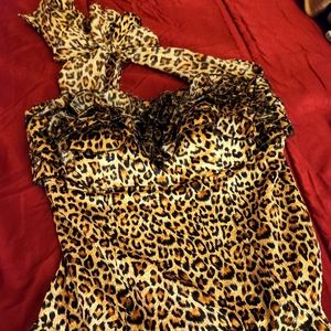 Love Culture blouse with leopard printed and size Large